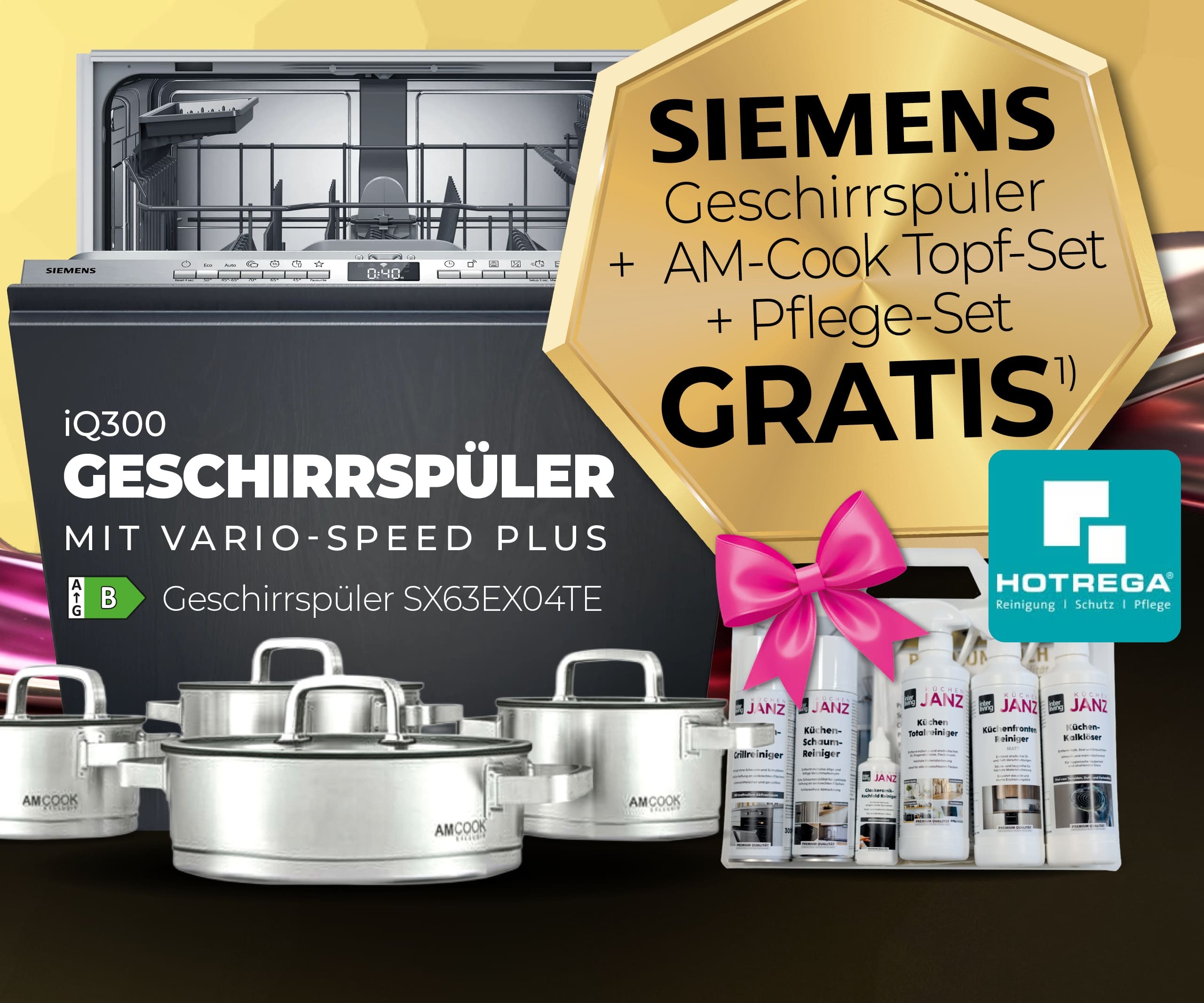 Bildliche Darstellung der gratis Zugaben.